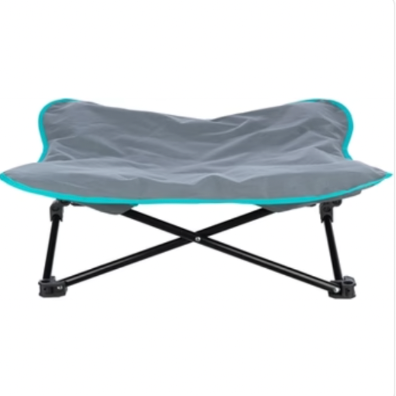 Zusammenklappbares Hundebett Dunkelgrau / Petrol - myfurryfriends.de